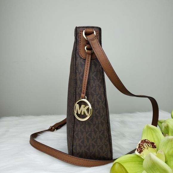 🌺NWOT Michael Kors LG crossbody bag brown x-body - Picture 3 of 7